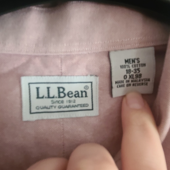 LL Bean Mens Button Up Dress Shirt - Picture 9 of 11